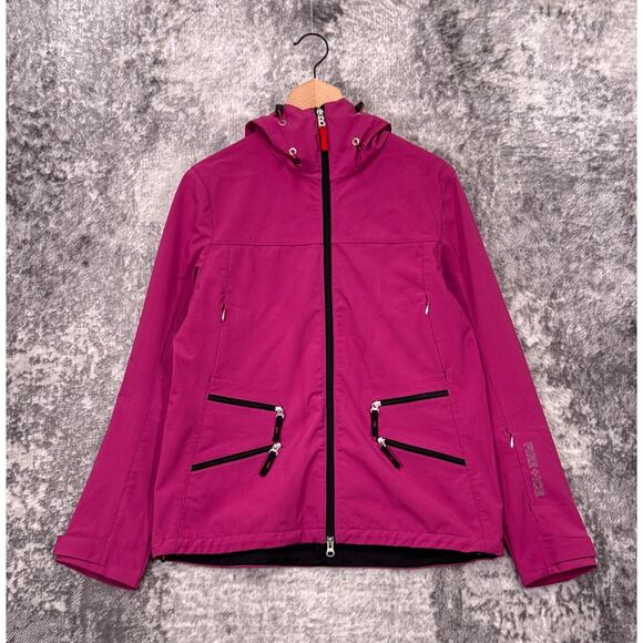 Bogner Fire + Ice Jacket Large Womens Hot Pink Hooded Full Zip Ski Snowboarding - Picture 1 of 8